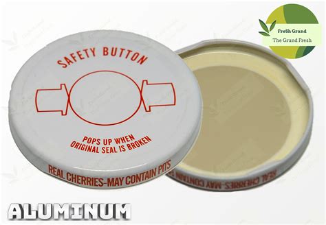 Mm Aluminum Lug Cap Jar Lid With Safety Button Patented Jar Lid And