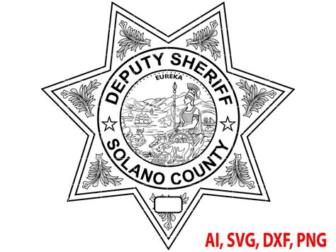 Solano County Deputy Sheriff Badge, Logo, Seal, Custom, Ai, Vector, SVG ...