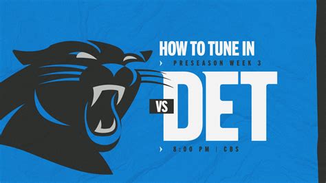 How to watch the Panthers-Lions preseason game