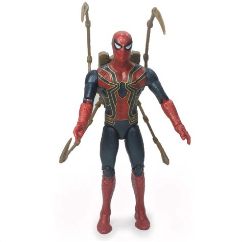 Boneco Homem Aranha Articulado Garras Vingadores Guerra Infinita