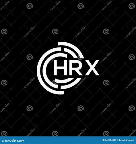 HRX Letter Logo Design on Black Background. HRX Creative Initials ...