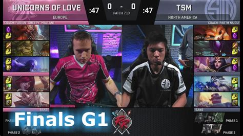 TSM Vs Unicorns Of Love Game 1 Finals NA Vs EU Rift Rivals 2017 LoL