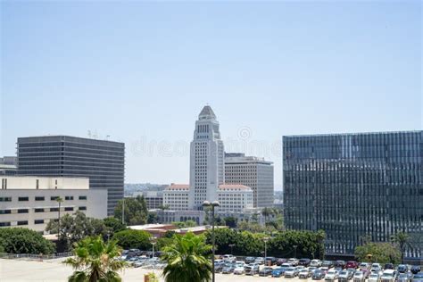 DTLA City Skyline Buildings Widows Stock Photo - Image of glass, city ...