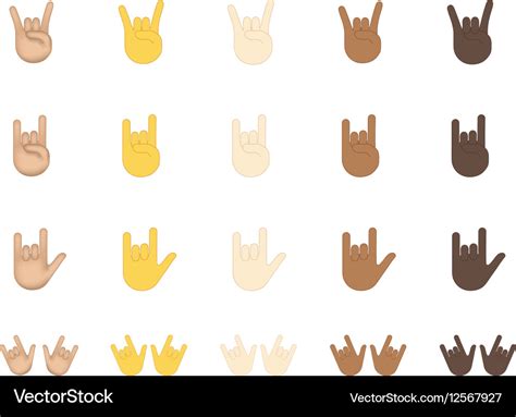 Rock gesture emoji Royalty Free Vector Image - VectorStock