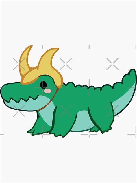 Chibi Alligator Loki Sticker For Sale By Lunarwolfie1234 Redbubble