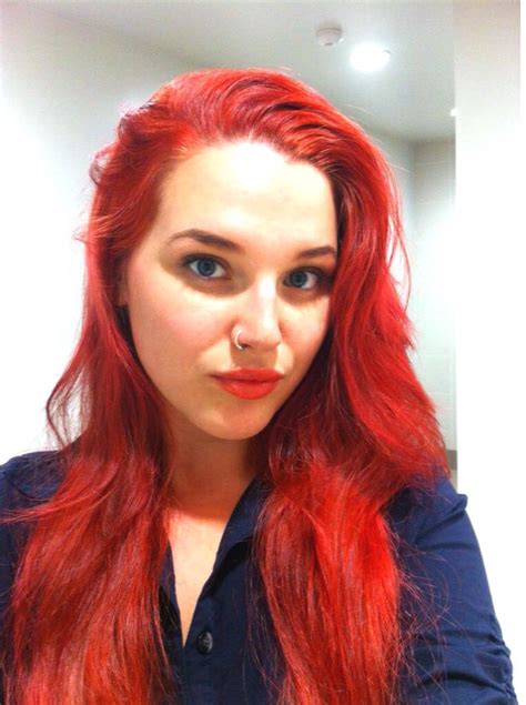 Bright red hair - fire engine red #brightredhair #redhair # ...