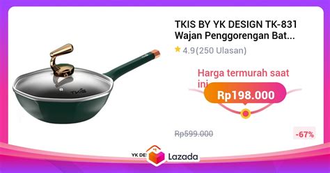 TKIS BY YK DESIGN TK 831 Wajan Penggorengan Batu Medis Free Spatula