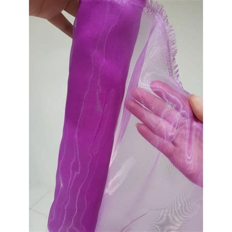 Jual Kain Organza Organdi Polos Premium Silk Kain Kaca Meteran Kain