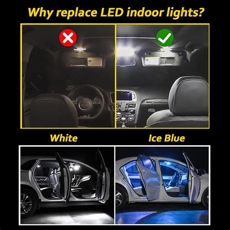 Mdng 11pcs Canbus Car Led Bulbs Interior Map Reading Dome Trunk Light