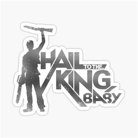 Evil Dead Hail To The King [light] Sticker For Sale By Drewreimer Redbubble