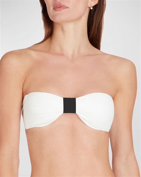 VALIMARE Capri Color Block Bandeau Bikini Top Neiman Marcus