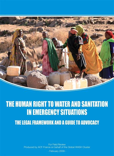 The Human Right To Water And Sanitation In Emergency Situations