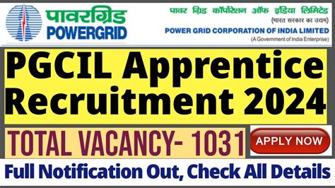 PGCIL Apprentice Recruitment 2024 Powergrid ITI Diploma Graduate