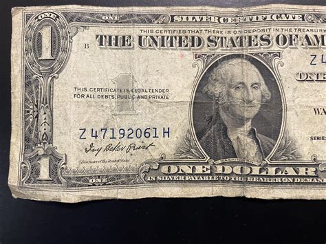 1935e Rare Error Dollar Bill Silver Certificate Ebay