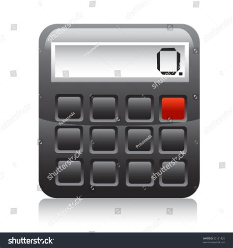 Gray Calculator Stock Vector Illustration 50151820 : Shutterstock