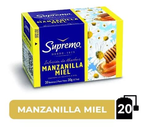 Hierba Manzanilla Miel Supremo 20 Bolsitas Cuotas sin interés