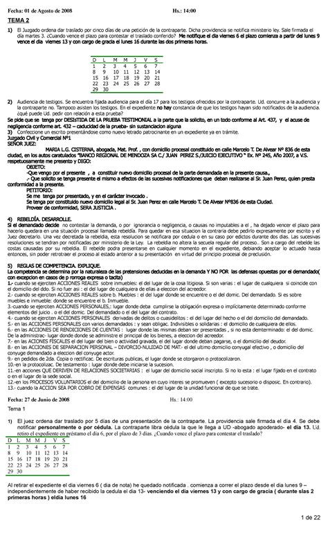 Forense II Respuestas Del EXAMEN FINAL Fecha 01 De Agosto De 2008 Hs