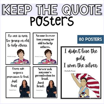 KEEP THE QUOTE POSTERS by Venture Fourth | TPT