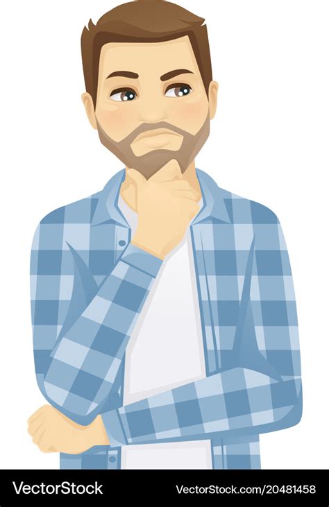 Man thinking Royalty Free Vector Image - VectorStock