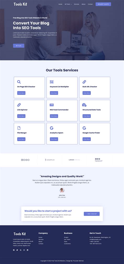 Free SEO Tools Website Design With WordPress on Behance