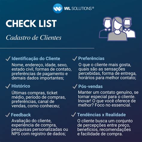 Hoje Trazemos Um Check List Sobre O Cadastro De Clientes Voltamos A