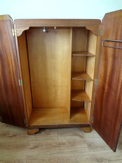 Art Deco Walnut Tallboy Wardrobe Antiques Atlas