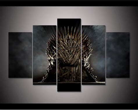 Framed HD Print 5pcs Game of Thrones canvas wall art Painting modern ...