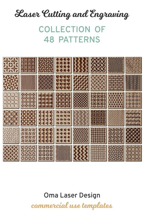 48 Patterns for Laser Engraving Svg. Box Lid Engraving, Dxf Laser ...