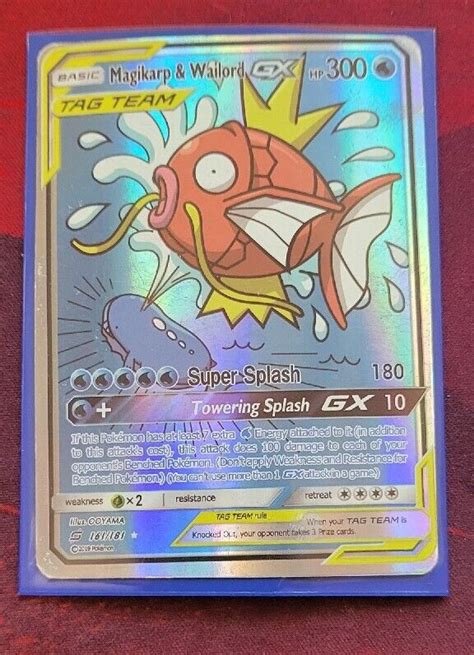 Pokemon Magikarp Wailord Gx Alternate Art Team Up Heavy