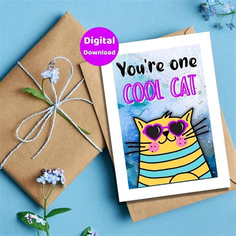 Printable Cat Card