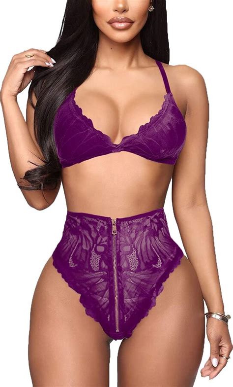 EVELIFE Women Lingerie Set Sexy Lingerie 2 Piece Strap Bra And High