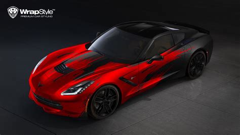 Chevrolet Corvette C7 Stingray - Brush Stripes design | WrapStyle