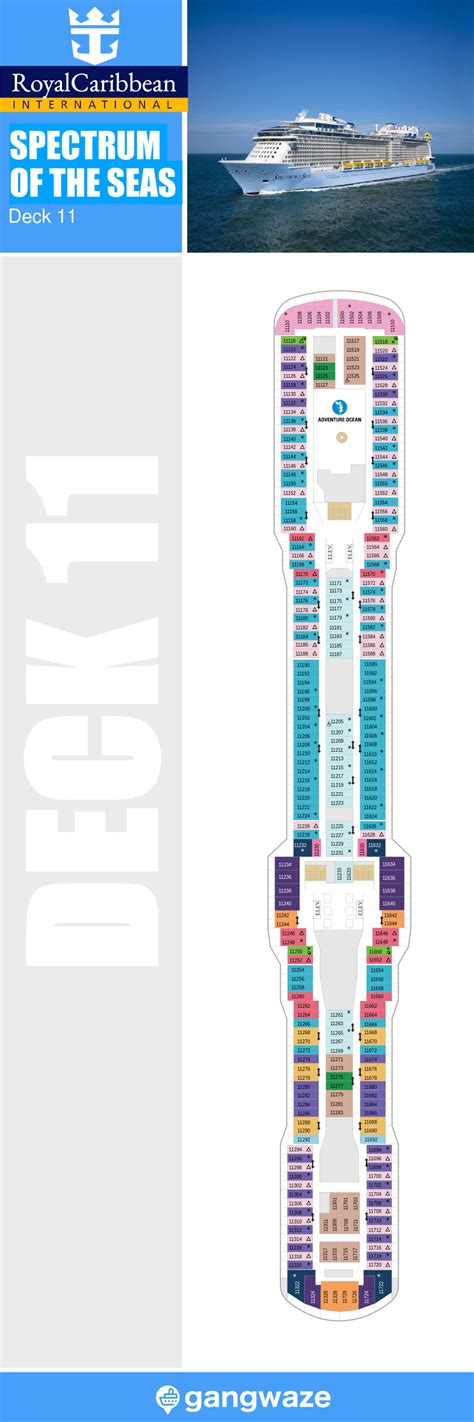 Spectrum of the Seas Deck 11 - Activities & Deck Plan Layout