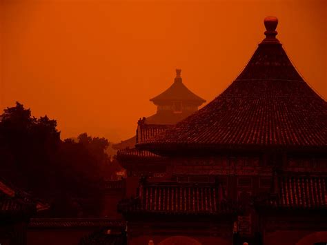 Brun Taksten Byggnad Kina Tempel Himmel Arkitektur Asien