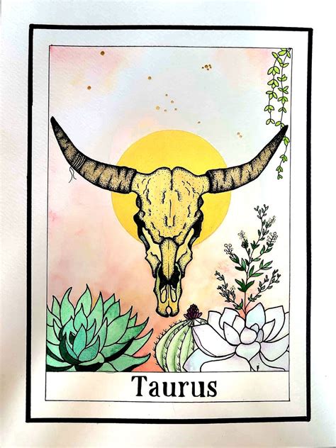 Taurus Tarot Card Etsy