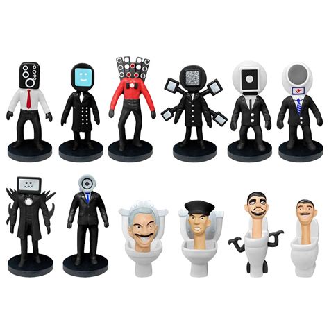 Buy Skibidi Toilet Action Figures12pcs Anime Game Pc Man And Cinemaman