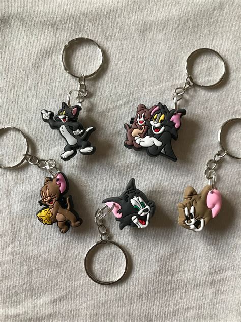 Tom And Jerry Keyringskeychains Cartoon Cute Emo Kids Goth Etsy