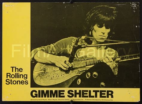 Gimme Shelter Movie Poster 1970 Lobby Card