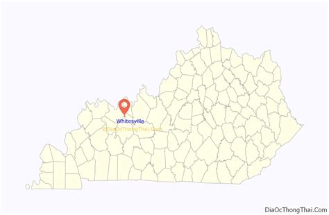 Map of Whitesville city, Kentucky