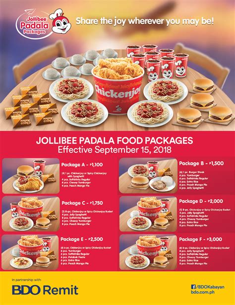 Jollibee Delivery Menu Prices