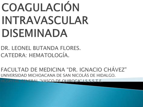 Coagulaci N Intravascular Diseminada Ppt Descargar