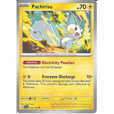 Pokemon Trading Card Game Pachirisu Uncommon Card Sv