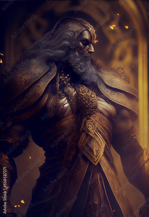 SUMERIAN GOD ENKI - Digital illustration - Generated by Artificial ...