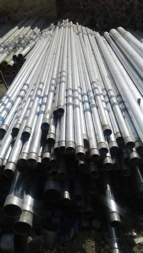 Round Galvanized Iron Pipes Inch For Plumbing Unit Pipe Length M