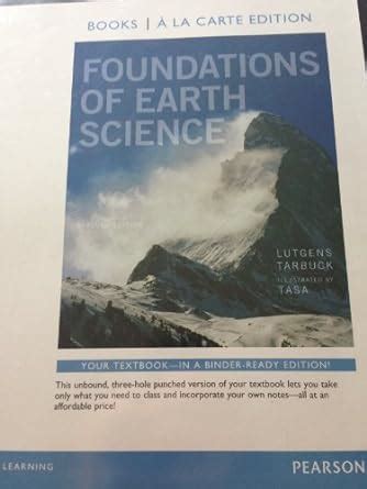 Amazon Foundations Of Earth Science Books A La Carte Edition 7th