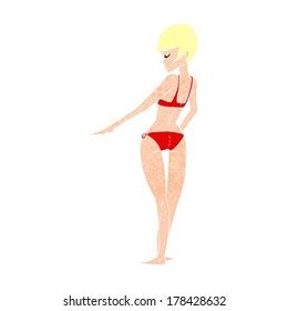 Cartoon Bikini Woman Stock Vector Royalty Free 178428632 Shutterstock