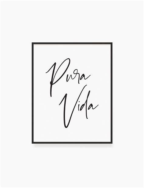 Printable Wall Art Quote Pura Vida Printable Wall Art Quotes Wall