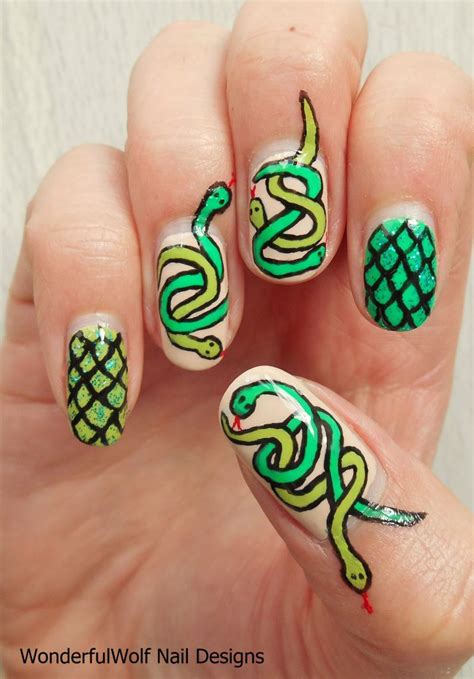 Snake Nail Art Snake Skin Nails French Nails Nails 2020