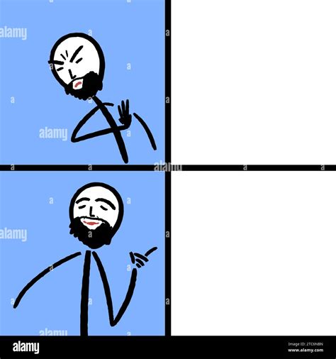 Reaction meme template with negative and positive reaction. Funny ...