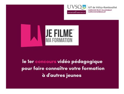 Je Filme Ma Formation Iut De V Lizy Rambouillet